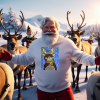 Теплий світшот білого кольору з дитячим малюнком Rudolph від Ксюши